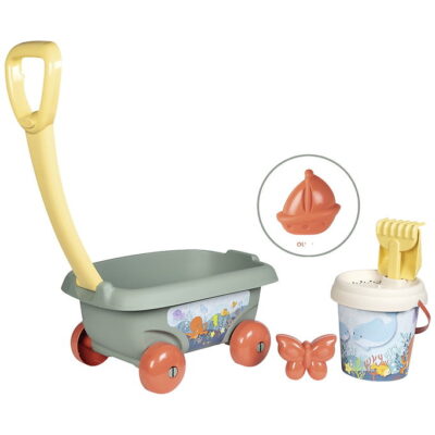 Smoby Trækvogn + Strandsæt - Smoby Life Garnished Beach Cart
