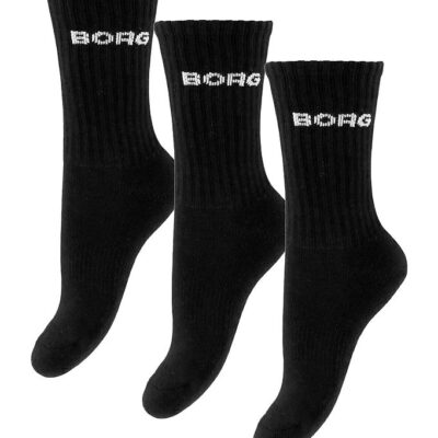Björn Borg Strømper - 3-pak - Crew - Sort