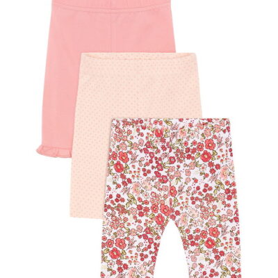 Hust and Claire Shorts - 3-pak - Liva - Hvid/Rosa m. Blomster