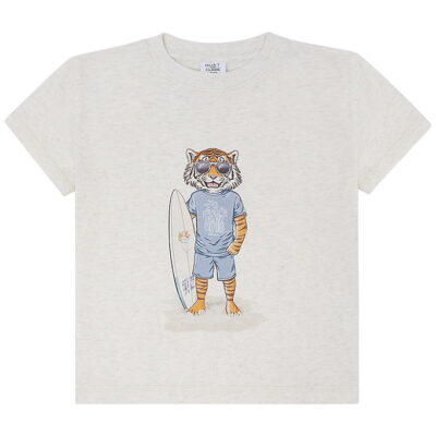 Hust and Claire T-shirt - Arthur - Whisper Melange m. Tiger