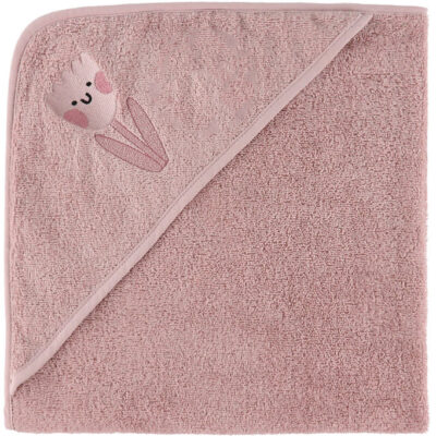 Nørgaard Madsens Babyhåndklæde - 100x100 cm - Pale Mauve m. Tuli