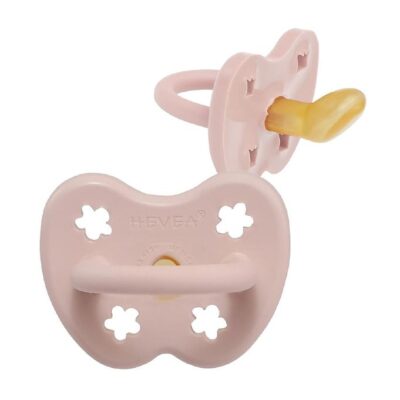 Hevea Sut - 0-3 mdr. - Naturgummi - Powder Pink m. Blomster