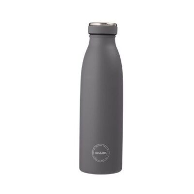 Aya&ida, Drinking Bottle, Drikkeflaske Med Låg, 500 Ml, Dark Grey
