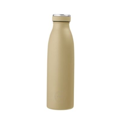 Aya&ida, Drinking Bottle, Drikkeflaske Med Låg, 500 Ml, Dusty Yellow