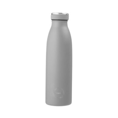 Aya&ida, Drinking Bottle, Drikkeflaske Med Låg, 500 Ml, Light Grey