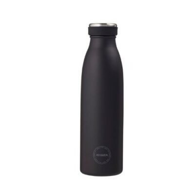 Aya&ida, Drinking Bottle, Drikkeflaske Med Låg, 500 Ml, Matte Black