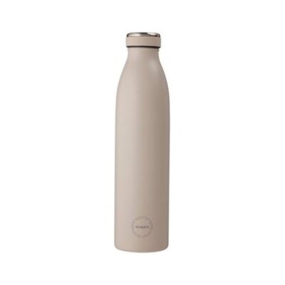 Aya&ida, Drinking Bottle, Drikkeflaske Med Låg, 750 Ml, Cream Beige