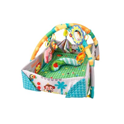 BabyTrold - Aktivitetstæppe - Happy Space Play Gym 3i1