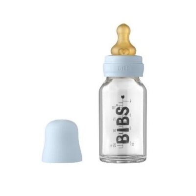 Bibs Baby Glass Bottle, Sutteflaske - Komplet Sæt, 110 Ml.