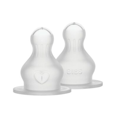 Bibs Bottle Nipple, Flaskesut - 2-pak, Silicone, Medium Flow