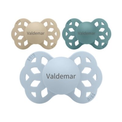 Bibs Infinity, Str. 2 (6+ Mdr.), Anatomisk - Silikone, Sutter Med Navn