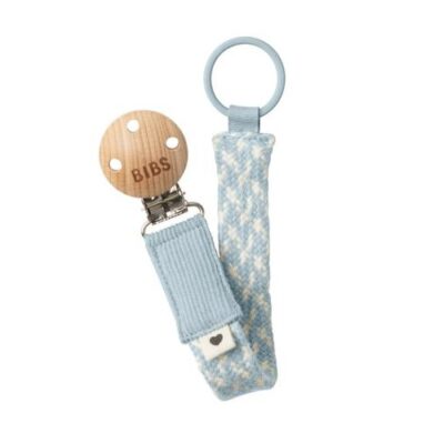 Bibs Paci Braid, Suttesnor, Baby Blue / Ivory