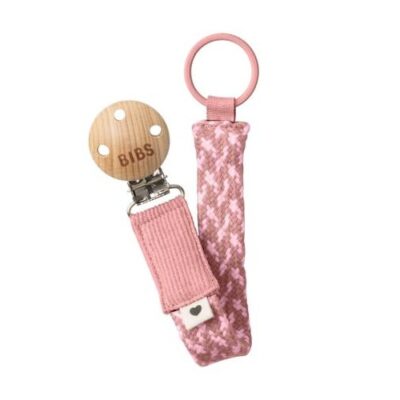 Bibs Paci Braid, Suttesnor, Dusty Pink / Baby Pink