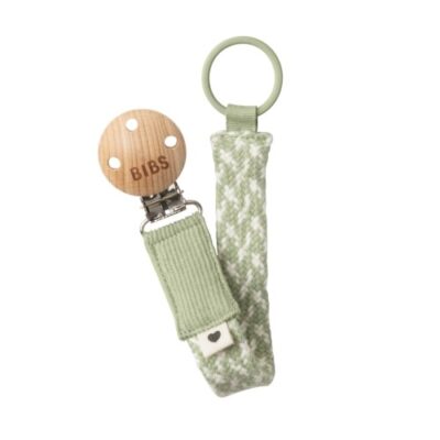 Bibs Paci Braid, Suttesnor, Sage / Ivory