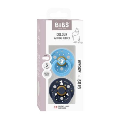 Bibs X Moomin Colour - 2-pak, Str. 2 (6+ Mdr.), Rund - Latex,