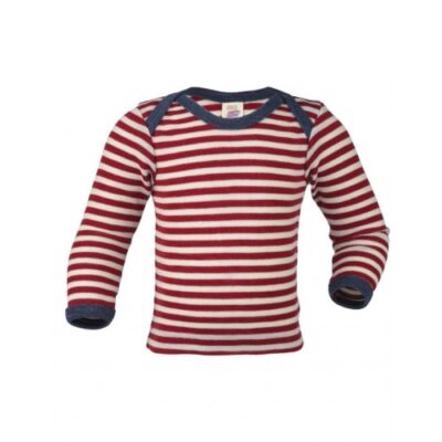 Bluse I 100% Uld 62/68 Red Melange/nature