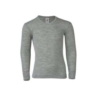 Bluse I Uld/silke 140 Light Grey Melange