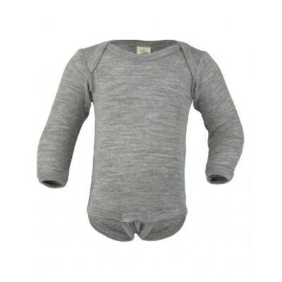 Body I Merinould 98/104 Light Grey Melange