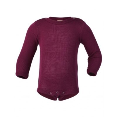 Body Med Lange Ærmer I Merino Uld Og Silke 74/80 Orchid