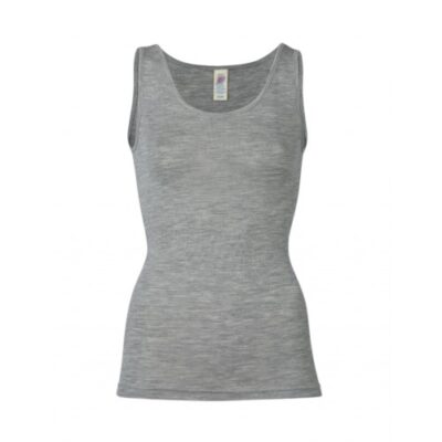 Dame Top I Merinould 42/44 Light Grey Melange