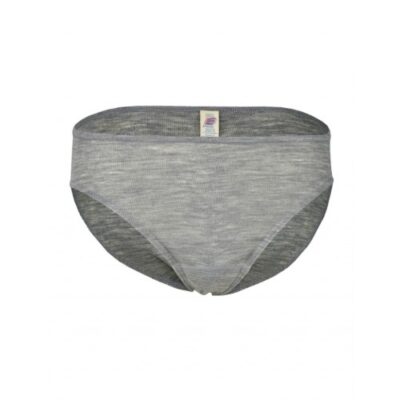 Dame Trusser I Uld Og Silke 46/48 Light Grey Melange