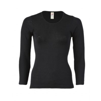Engel Natur Bluse til Kvinder - Uld/Silke - Black