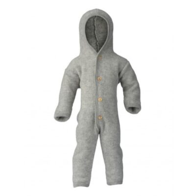 Heldragt I 100% Merino Uld Til Baby 62/68 Light Grey Melange