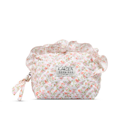 Karen - Lille KAREN Toilettaske - Pink and White - 17x16x11 cm