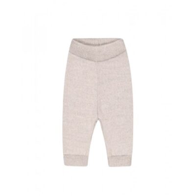 Strik Bukser I 100% Merino Uld 74/80 Beige Melange