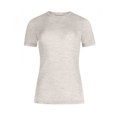 Kortærmet T-shirt Til Dame I 100% Merino Uld Nature Melange Xxl
