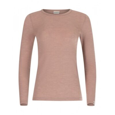 Langærmet T-shirt Til Dame I 100% Merino Uld M Soft Rose