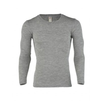 Langærmet Trøje I En Kombination Af Uld Og Silke Til Herre 50/52 Light Grey Melange