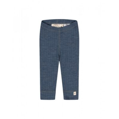 Rib Leggings I 100% Merino Uld, Oeko-tex® Blue Melange 56