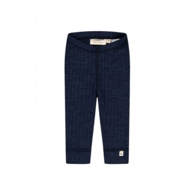 Rib Leggings I 100% Merino Uld, Oeko-tex® Navy Melange 68