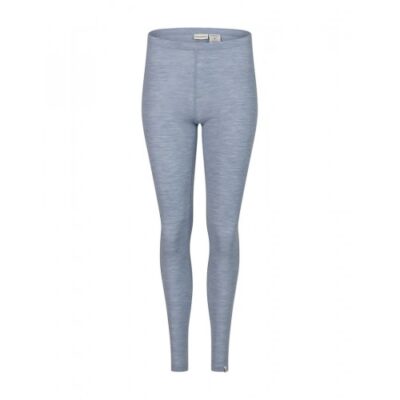 Leggings Til Dame I 100% Merino Uld M Light Blue Melange