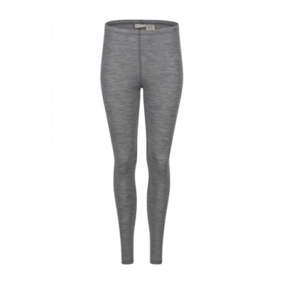 Leggings Til Dame I 100% Merino Uld Grey Melange S