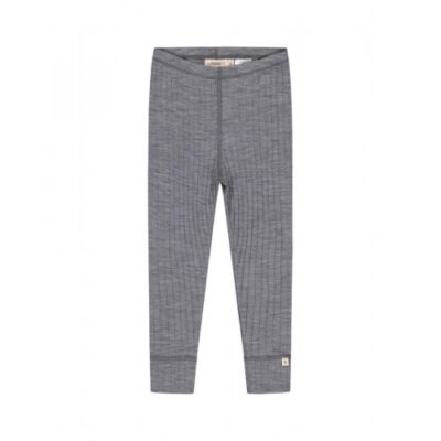 Rib Leggings I 100% Merino Uld, Oeko-tex® Grey Melange 122/128