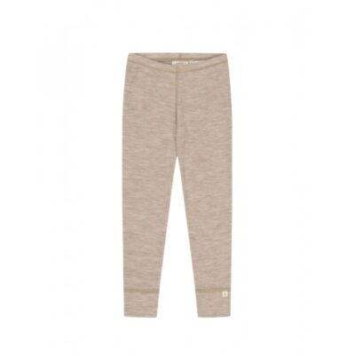 Leggings I 1x1 Rib I 100% Merino Uld, Oeko-tex® 86/92 Beige Melange