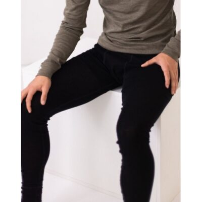 Longjohns Til Herre I 100% Merino Uld Black Xl