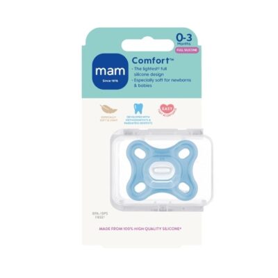 Mam Comfort 1-pak, Str. 0 (0-3 Mdr.), Symmetrisk - Silikone