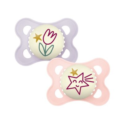 Mam Original Night 2-pack, Str. 1 (0-6 Mdr.), Symmetrisk - Silikone