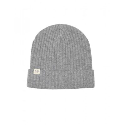Mpkids, Uppsala Beanie - Strikket Hue I Uldmix Med Foldekant, Oeko-tex® Light Grey Melange 55/57