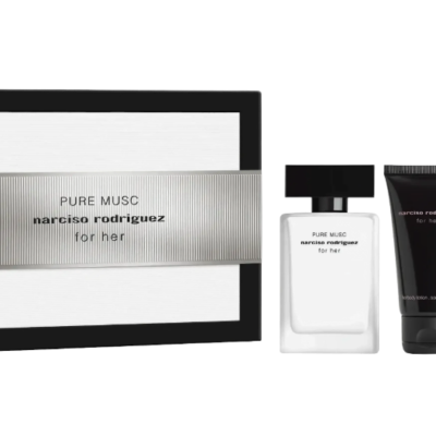 Narciso Rodriguez - Gift Set - Pure Musc EdP 50 ml + Body Lotion 50 ml + For Her EdT 7, 5 ml