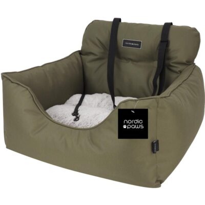 Nordic Paws - Cozy Luksus Bilsæde, Army 53x50x35cm
