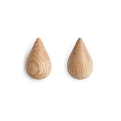 Normann Copenhagen - Dropit Knager - Small - Sæt af 2 - Eg