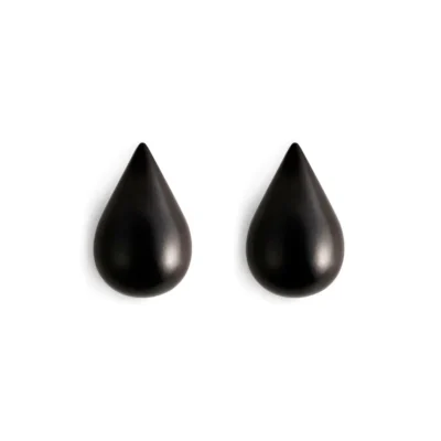 Normann Copenhagen - Dropit Knager - Small - Sæt af 2 - Sort