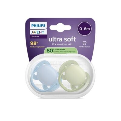Philips Avent, Ultra Soft, Str. 1 (0 - 6 Mdr.), 80 % Plantebaseret, 2 Pak