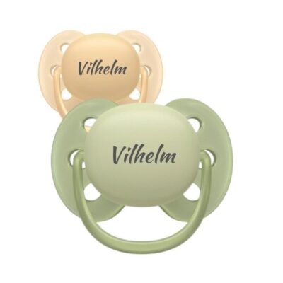 Philips Avent Ultra Soft, Str. 2 (6-18 Mdr.), Symmetrisk - Silikone, Sutter Med Navn