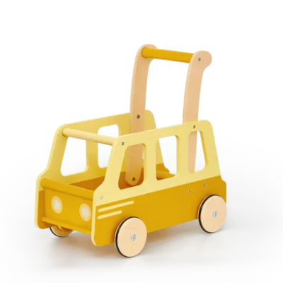 Skolebus skubbevogn gul