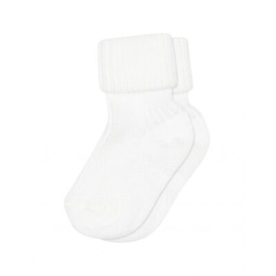 Rib Baby Bomuldsstrømper 22/24 White